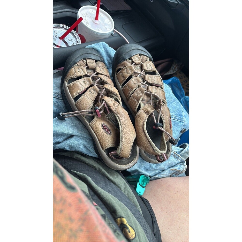 KEEN Women's Newport H2 Waterproof Leather Hiking Sandals Brown Size 9.5